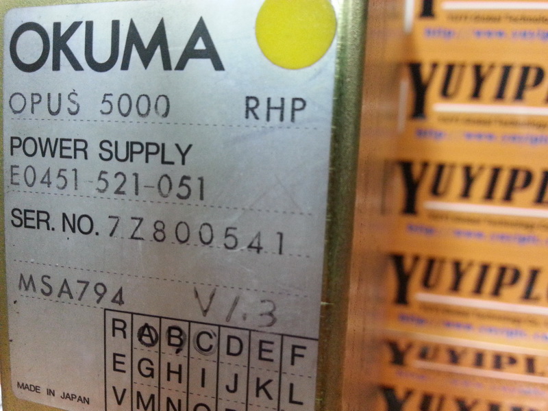 電源ユニット OKUMA OPUS 5000 LP POWER SUPPLY 5000T OKUMA OPUS 5000 LP POWER SUPPLY 5000T E0451-521-029 WORKING